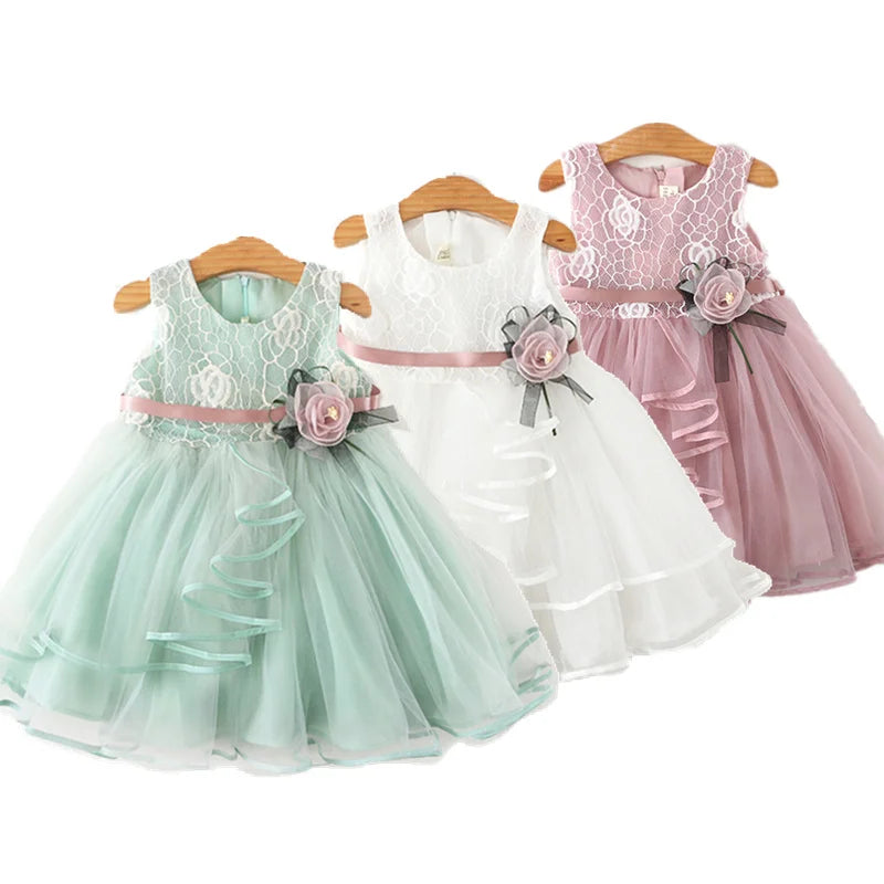 Baby Girls Dress Casual Costume Kids Dresses For Girls Flower Baby Dress Girl Party Little Princess Tutu Summer Dress Vestidos - TiniLoom