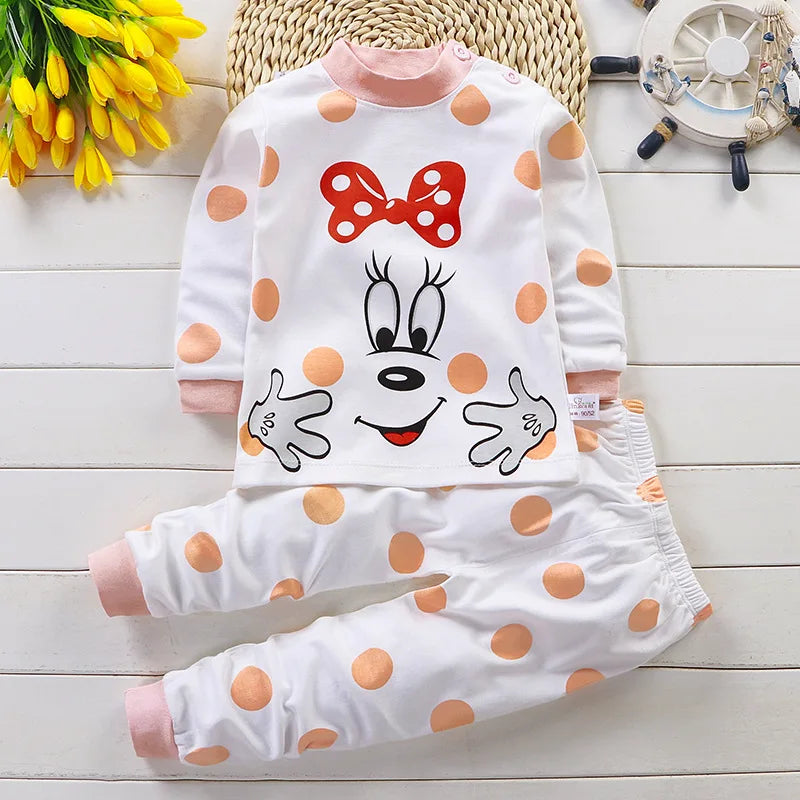 Kids Clothes Children Sets Children's Clothing Boys Girls CottonAutumn winter Clothing Pants Sleepwear Underwear Christmas Gift - TiniLoom