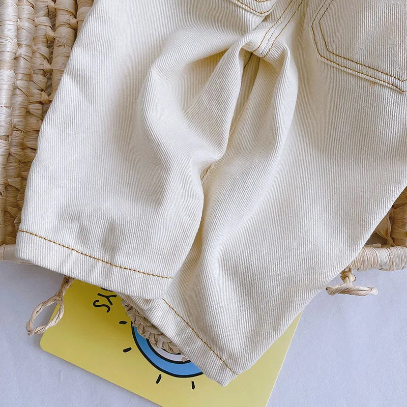 MILANCEL Autumn Fashion Denim Kids Baby Girls and Boys Jeans  Straight Toddler Pants - TiniLoom