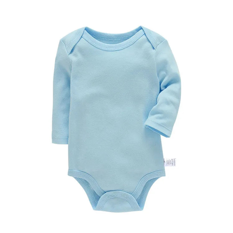 Lawadka 3-24M Cotton Bodysuit For Newborns Four Season Long Sleeve Infant Baby Girls Boys Clothes Jumpsuit Solid Baby's Rompers
