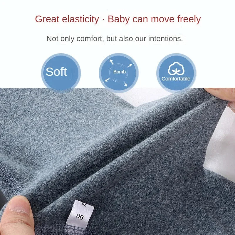 Big Size Children's Fleece Warm Render Pants For Boys Girls Winter Velvet Leggings Kids Baby Base Pants Thickened Long Johns - TiniLoom