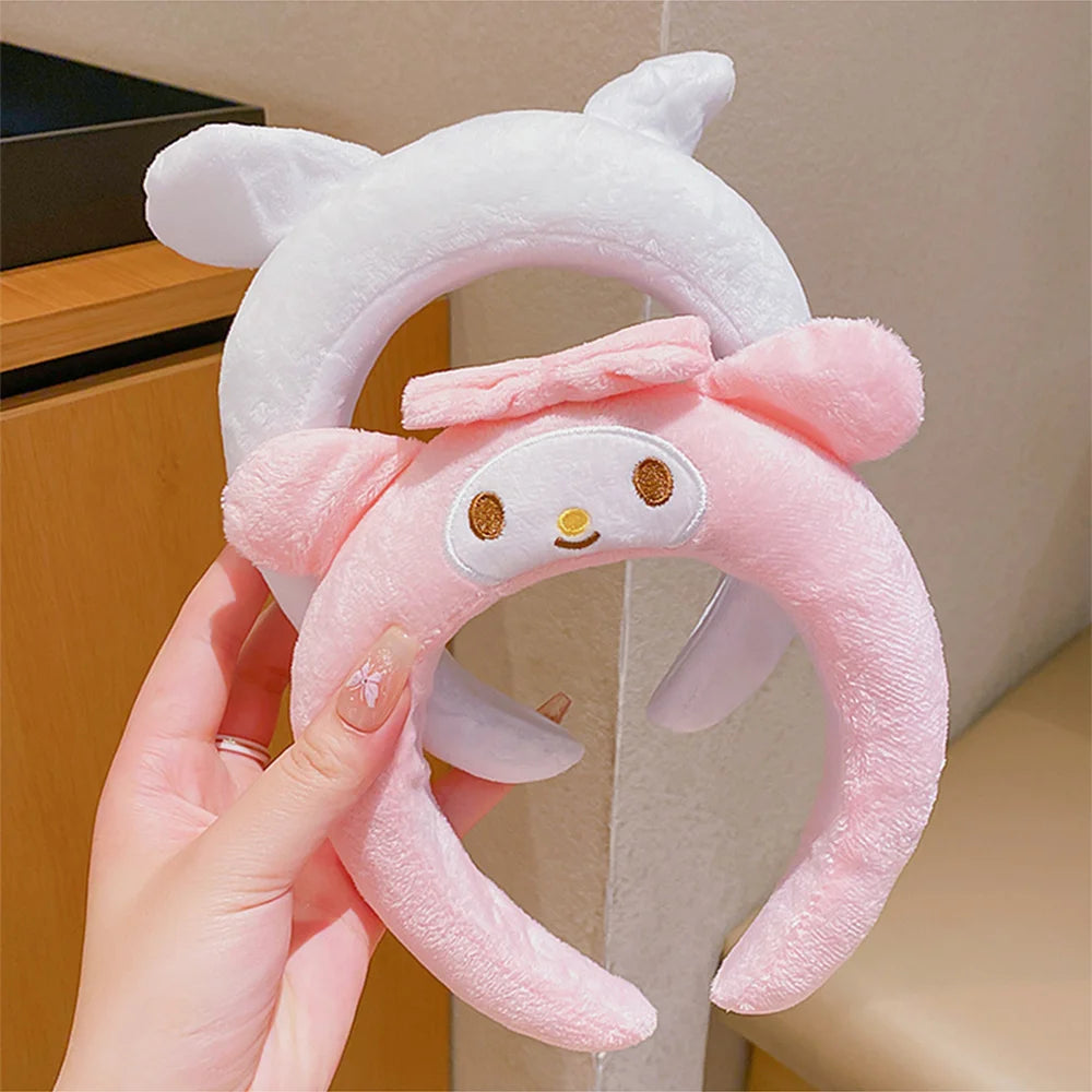 Sanrio Cinnamoroll Hairbands Melody Kuromi Pompompurin Hair Accessories Girl Face Wash Sports Headbands Girls Women Gifts - TiniLoom
