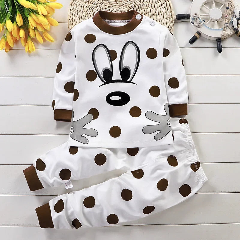 Kids Clothes Children Sets Children's Clothing Boys Girls CottonAutumn winter Clothing Pants Sleepwear Underwear Christmas Gift - TiniLoom