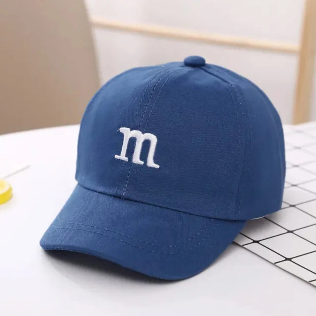Girls Boy Adjustable Hat Children's Kid Baseball Cap Sunscreen Baby Hat Hip Hop M Letter Embroidered Kids Caps 1-6-8-12-15 Years - TiniLoom