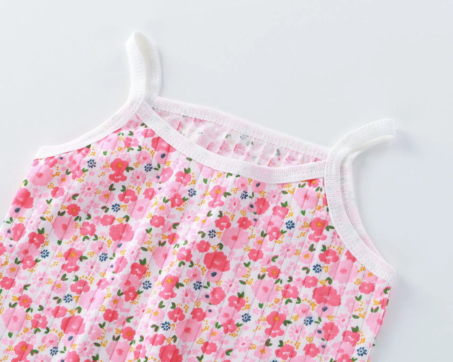 Girls Summer Clothes Sets New Baby Sleeveless Tops Shorts 2 Pieces Suit Girls Square Collar Clothing Set Kids Cotton Clothes - TiniLoom