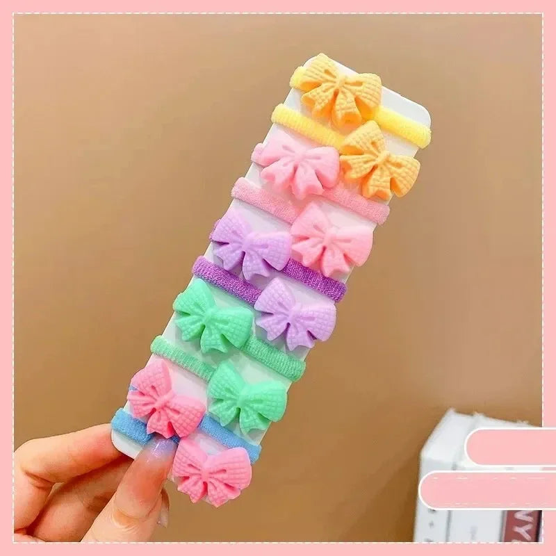 20-40 Pieces/Set Rubber Band for Children Cartoon Hair Band New Sweet Hair Rope Hair Accessories - TiniLoom