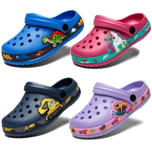 Cute New Animal Baby Boys Slippers Summer Kids Cartoon Sandals Toddler Beach Shoes Girls Cute Slides Children Slippers - TiniLoom