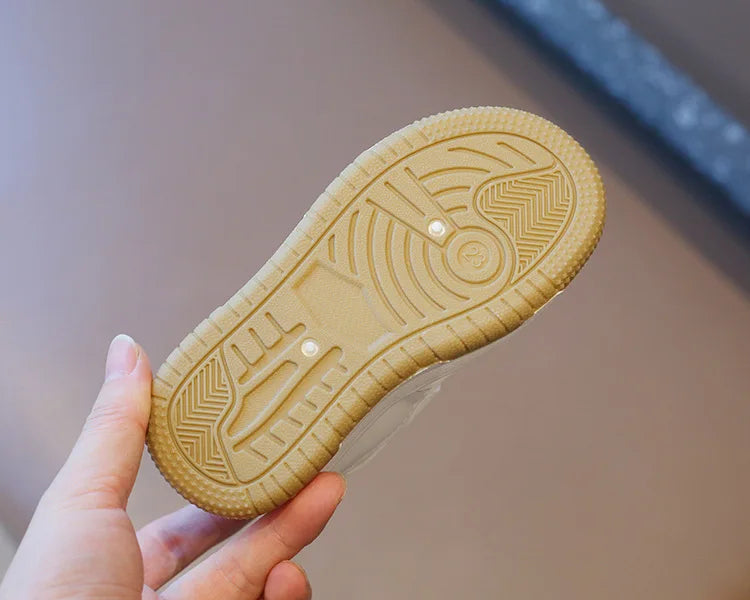 Children's White Shoes Spring and Autumn Kid's Sports Shoes Anti slip Lightweight Boys Board Shoes Soft Sole Baby Casual Shoes - TiniLoom