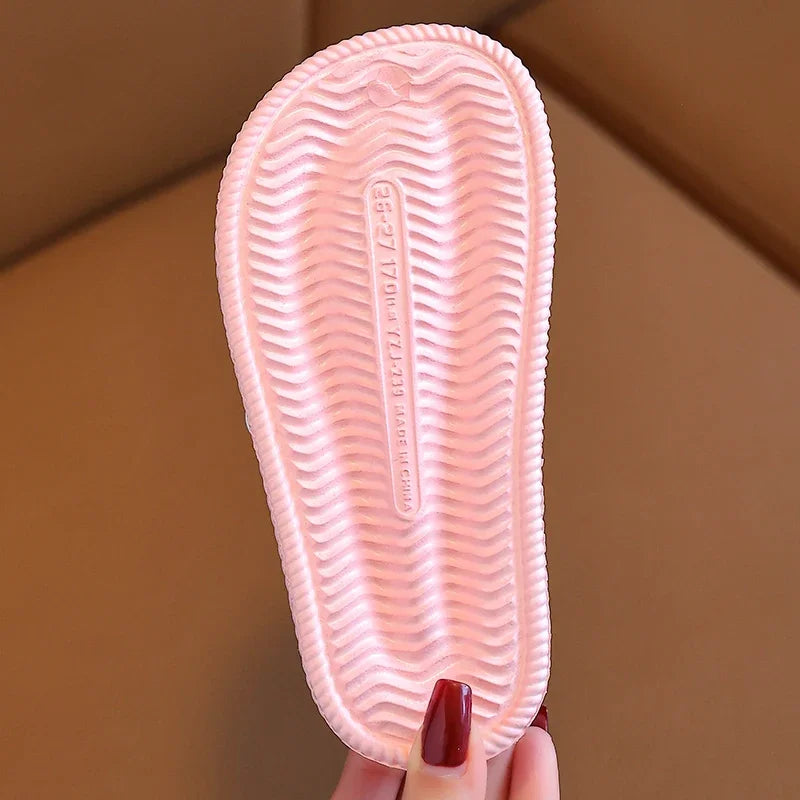 2025 New Children's Slippers Summer Girls and Boys Bathroom Home Anti slip Beach Shoes Soft Soled Baby Sandals - TiniLoom