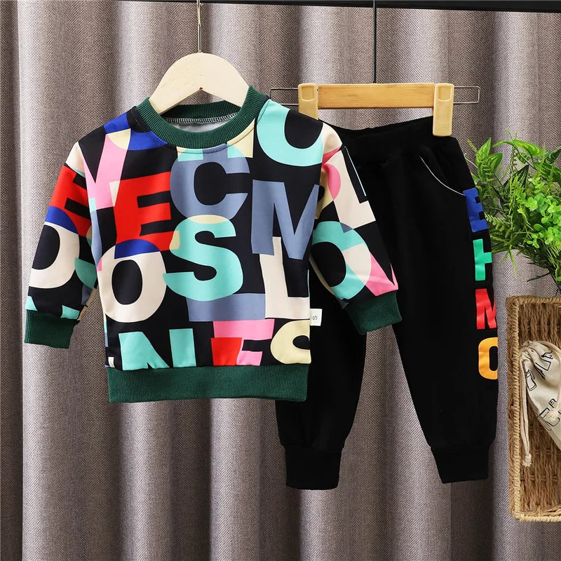 New Spring Autumn Baby Girl Clothes Boys Outfits Children Casual T-Shirt Pants 2Pcs/Sets Toddler Sports Costume Kids Tracksuits - TiniLoom
