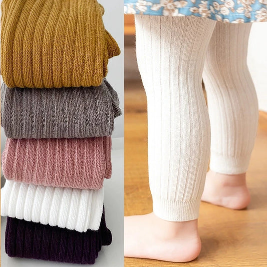 Spring Autumn Baby Boys Girls Pants Newborn Girl Leggings Tights Cotton Stretch Kids Children Knitting Trousers For 0 to 6Years - TiniLoom