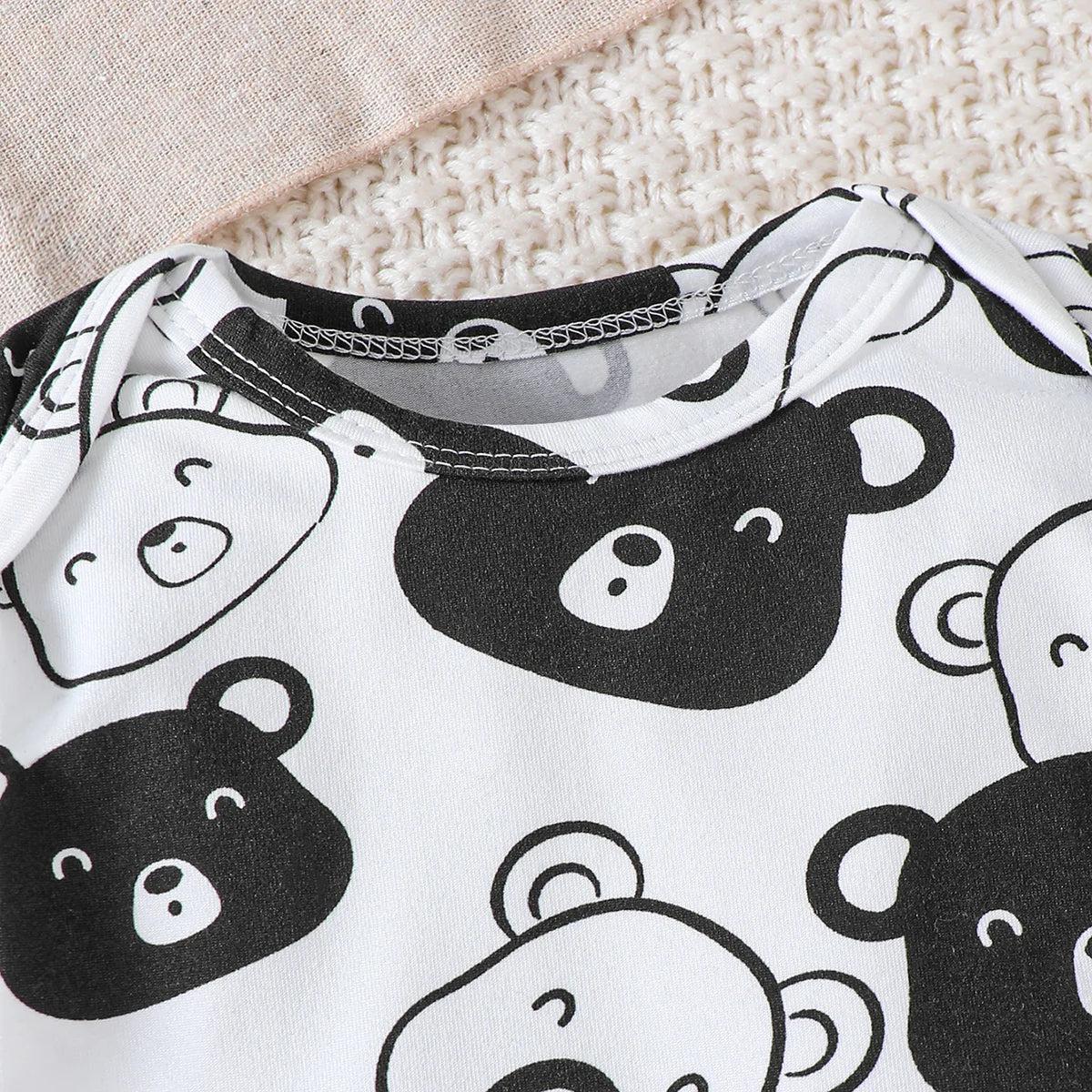 0-9 Months Baby Boy Set Little Bear Long Sleeve Bodysuit+Pants+Hat+Socks 4pcs/Set Baby Spring Autumn clothing Newborn set