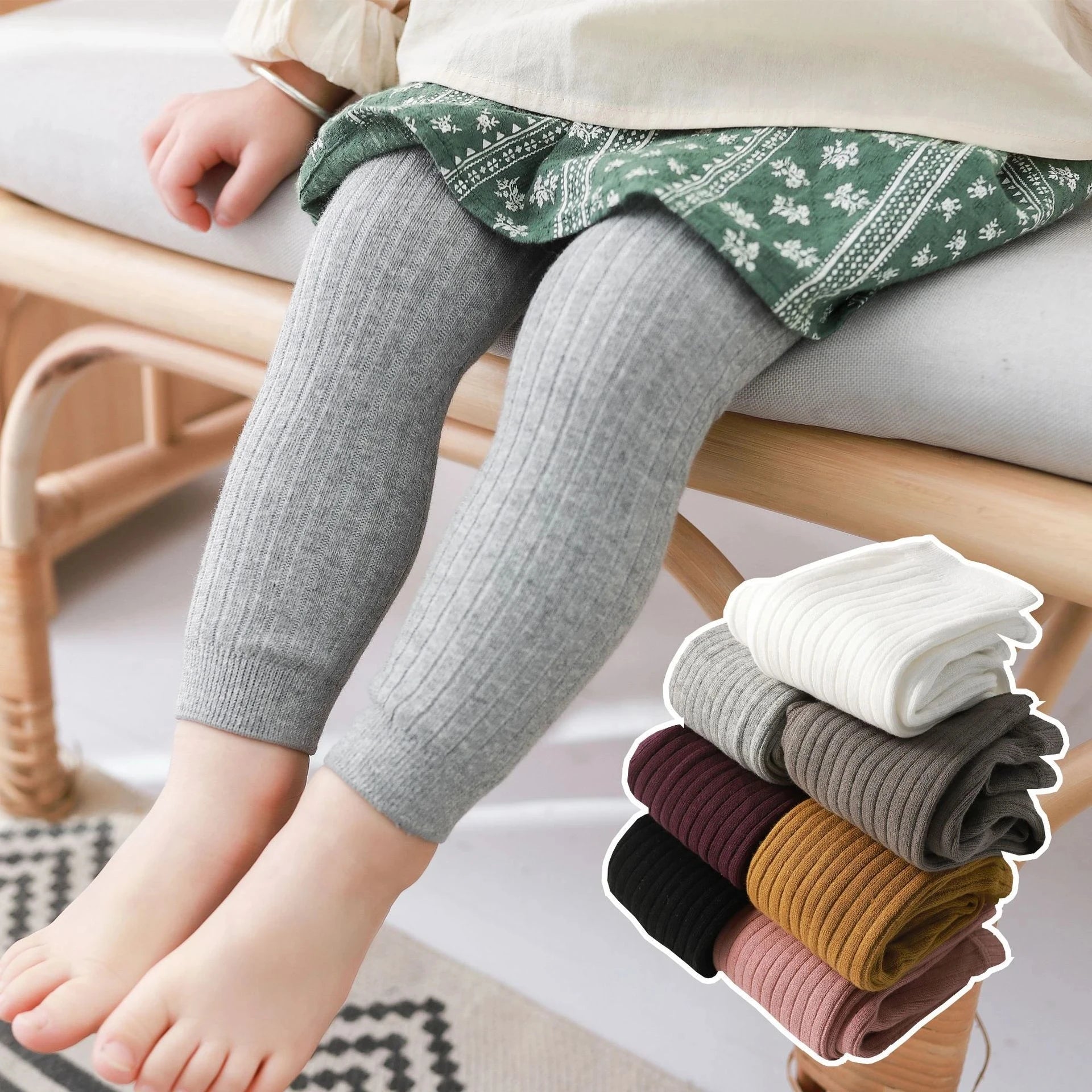 Spring Autumn Baby Boys Girls Pants Newborn Girl Leggings Tights Cotton Stretch Kids Children Knitting Trousers For 0 to 6Years - TiniLoom