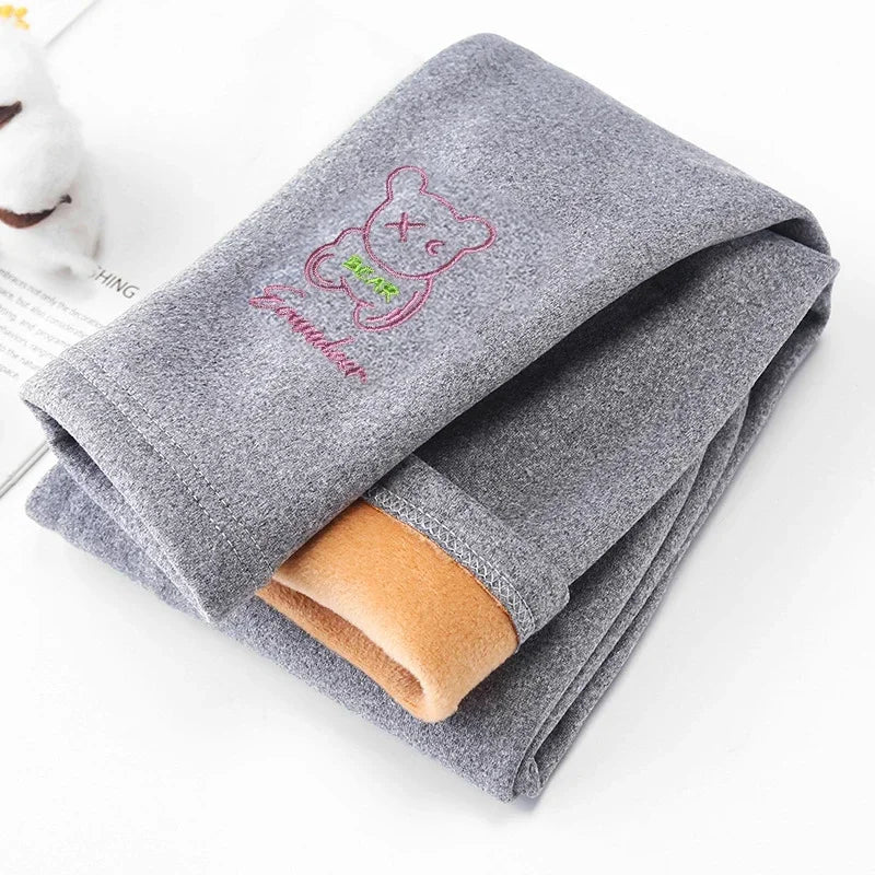 2-8Years Girls Leggings Autumn Winter Thick Warm Velvet Kids Leggings for Girls Children Bottom Part Pants Tights - TiniLoom