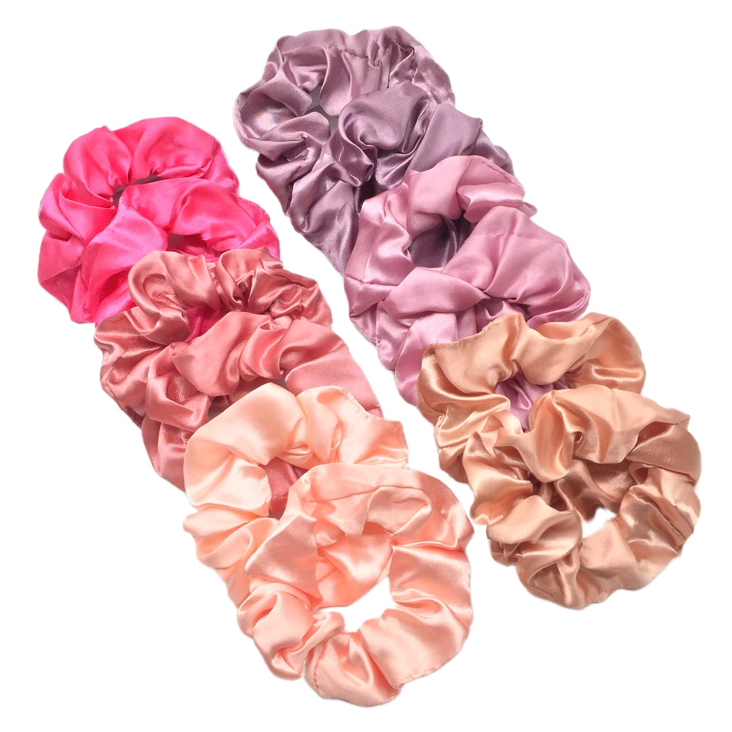 12pcs Colorful Satin Scrunchies - Comfy And Simple Hair Accessories For Women And Girls - TiniLoom