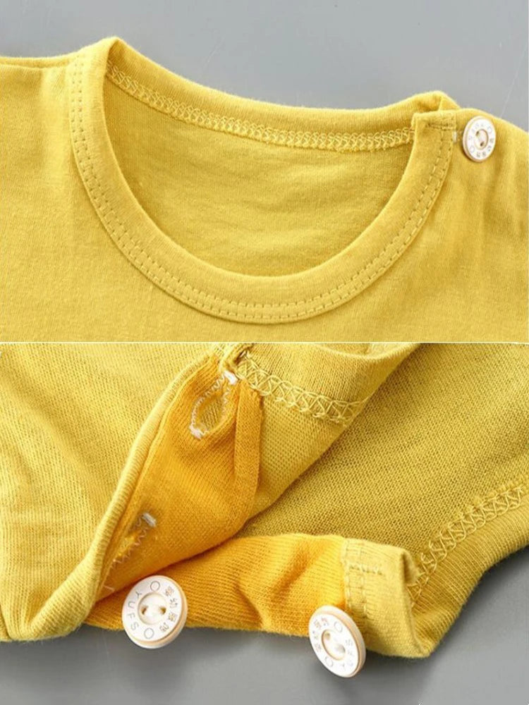 1-6 Y Kids Cartoon Excavator Striped T-Shirt+Shorts 2-Piece Set Cotton Pajama Baby Boys Girls Summer Casual Tracksuit Clothes Su - TiniLoom