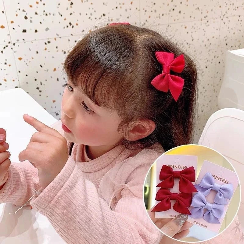 2 Piece Bow Hair Clip Elegant Flower Hair Clips For Kids Ladies Set Hairpin Hair Accessories Korean Style Bair Accessories - TiniLoom