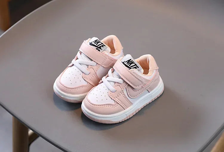 2025 New Toddler Baby Kids Fashion Design Walking Shoes Sneakers White Non-slip Casual Shoes Boys Breathable Outdoor Board Shoes - TiniLoom