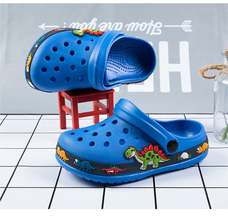 Cute New Animal Baby Boys Slippers Summer Kids Cartoon Sandals Toddler Beach Shoes Girls Cute Slides Children Slippers - TiniLoom
