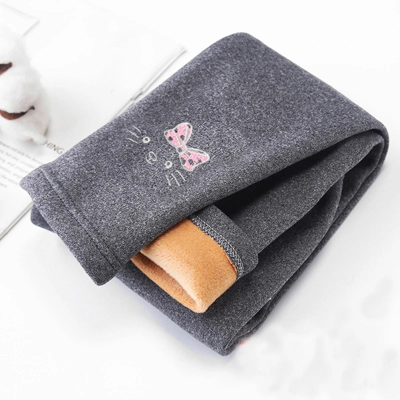 2-8Years Girls Leggings Autumn Winter Thick Warm Velvet Kids Leggings for Girls Children Bottom Part Pants Tights - TiniLoom