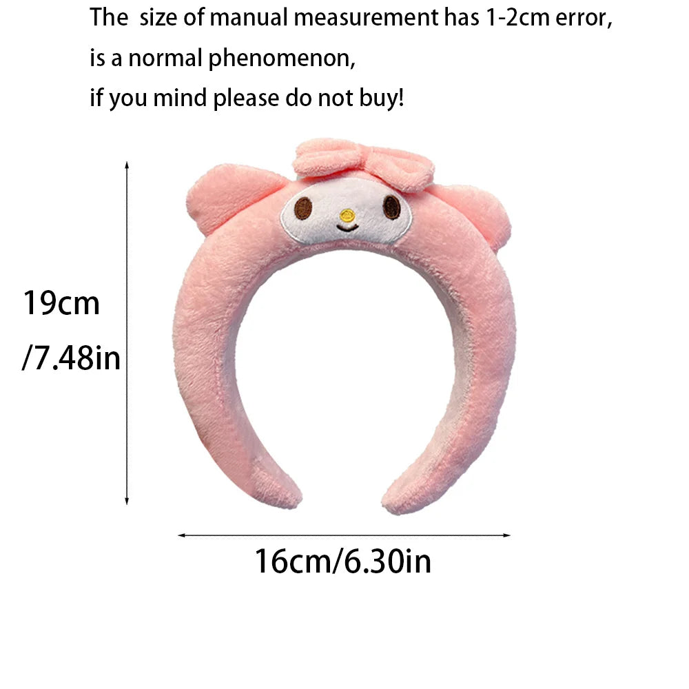 Sanrio Cinnamoroll Hairbands Melody Kuromi Pompompurin Hair Accessories Girl Face Wash Sports Headbands Girls Women Gifts - TiniLoom