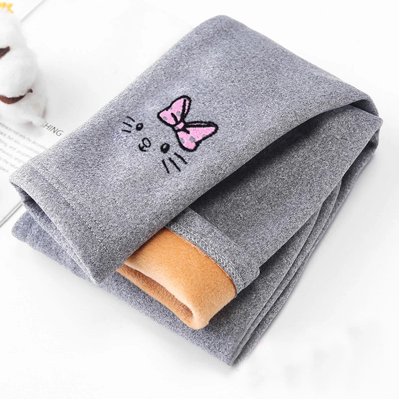 2-8Years Girls Leggings Autumn Winter Thick Warm Velvet Kids Leggings for Girls Children Bottom Part Pants Tights - TiniLoom