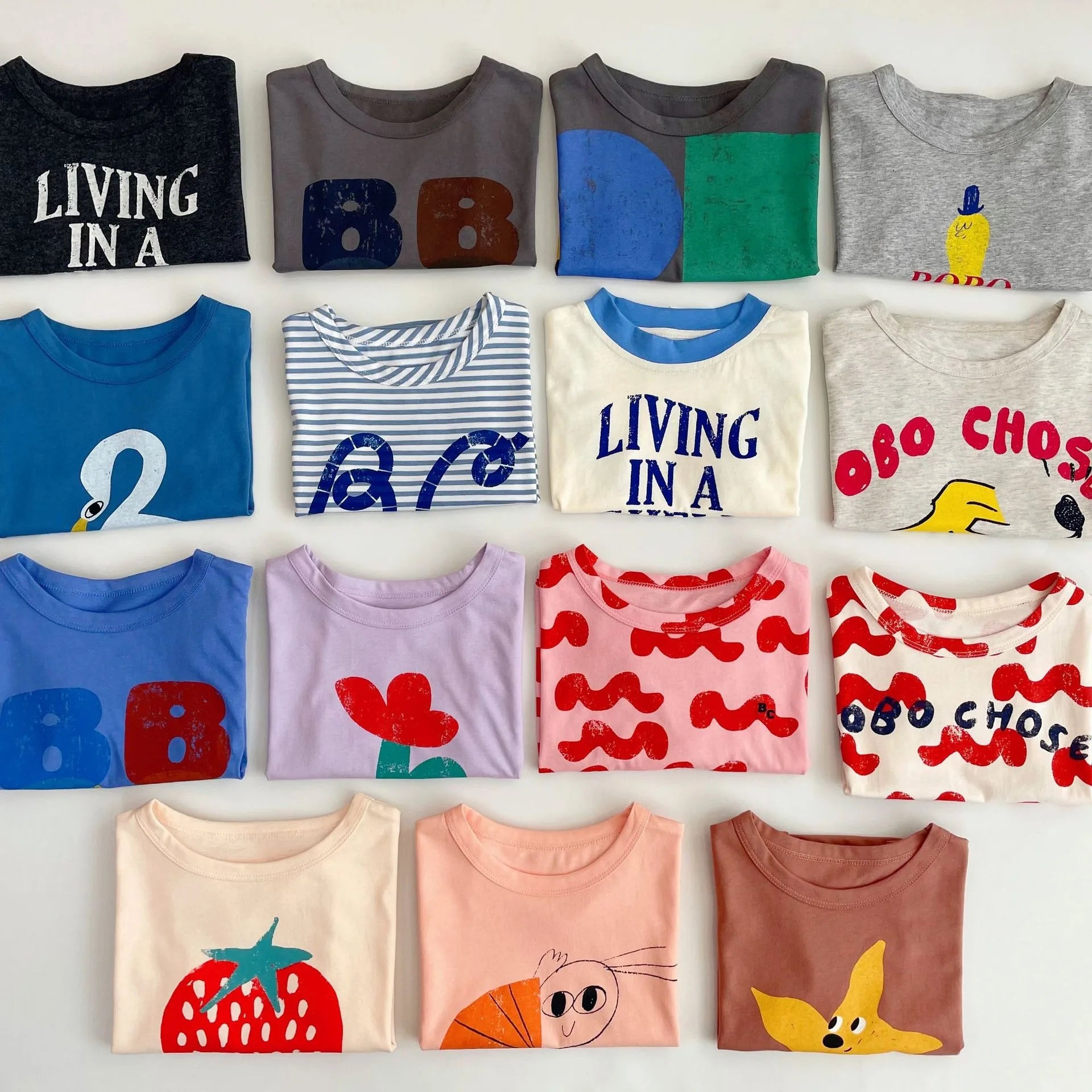 2025 Kid Clothes New Spring Sumemer Korean Baby Boys Girls Cotton Cartoon Short Sleeve T Shirts Children's Outerwear Clothings - TiniLoom