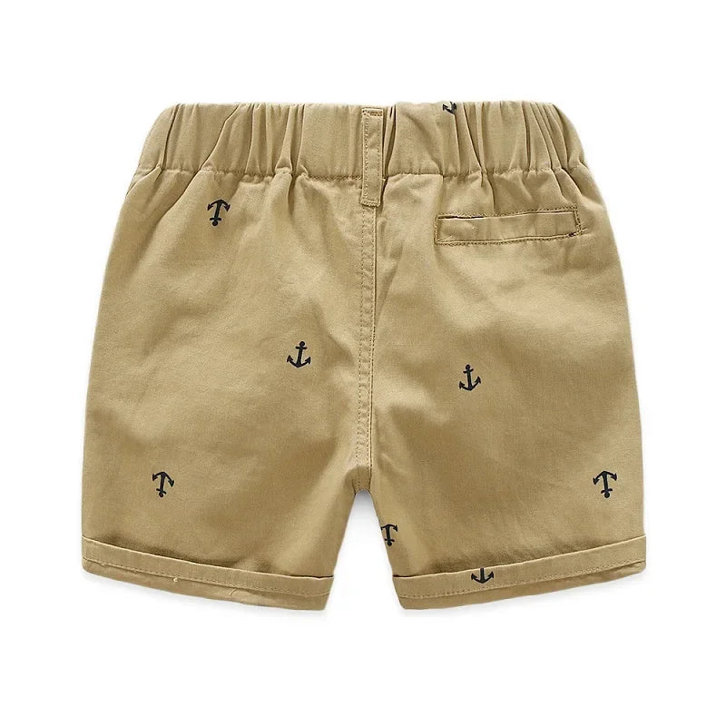 2-9 Years Children Shorts Toddler Kids Short Pant Summer Cotton Anchor Boys Beach Shorts  Leisure Capris  Baby Clothing  KF553 - TiniLoom