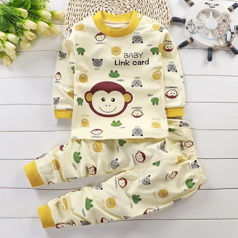 Kids Clothes Children Sets Children's Clothing Boys Girls CottonAutumn winter Clothing Pants Sleepwear Underwear Christmas Gift - TiniLoom