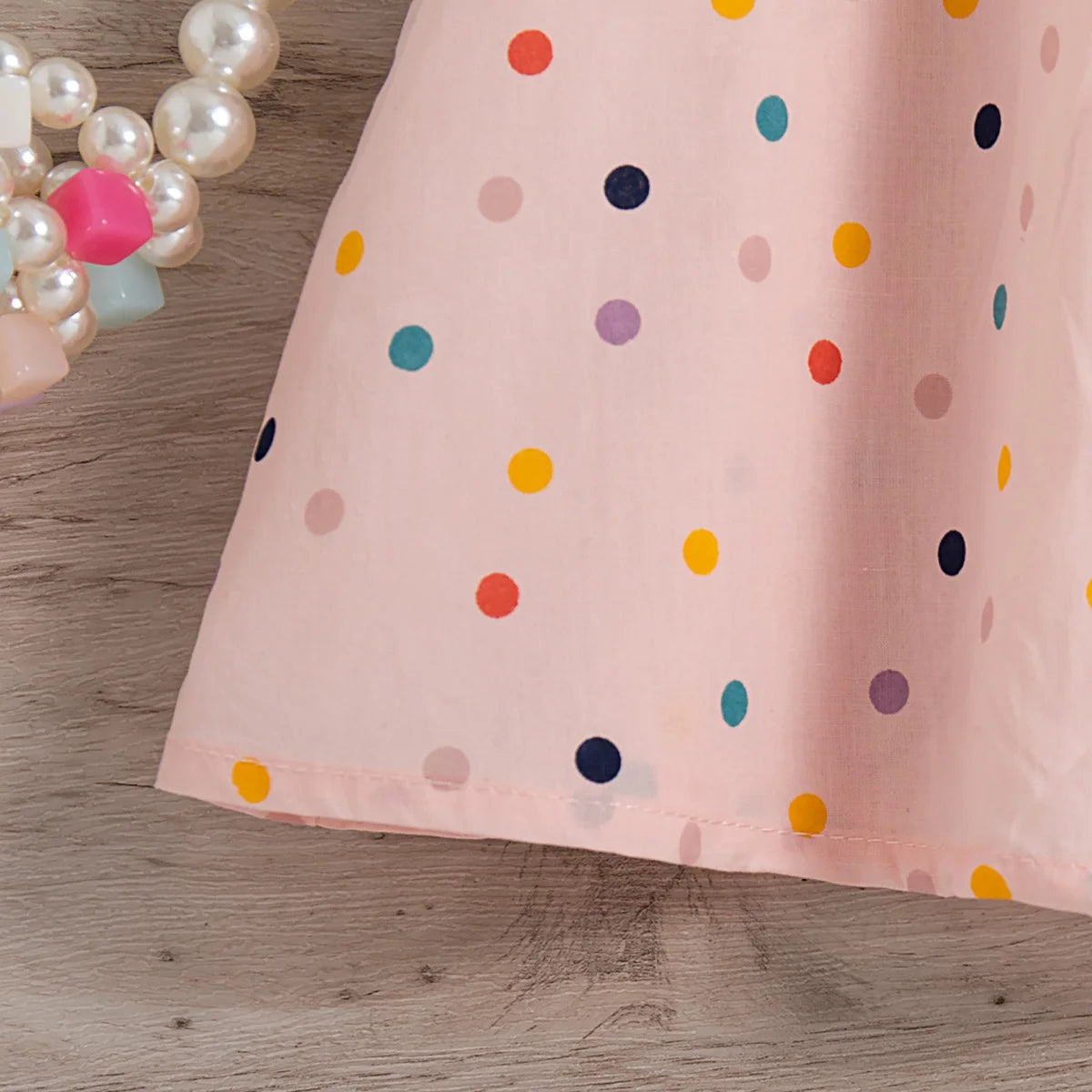 Baby Girl Dress Summer Colorful Polka Dot Flower Embroidery Girls Princess Dress Cute Girls Beach Dresses - TiniLoom
