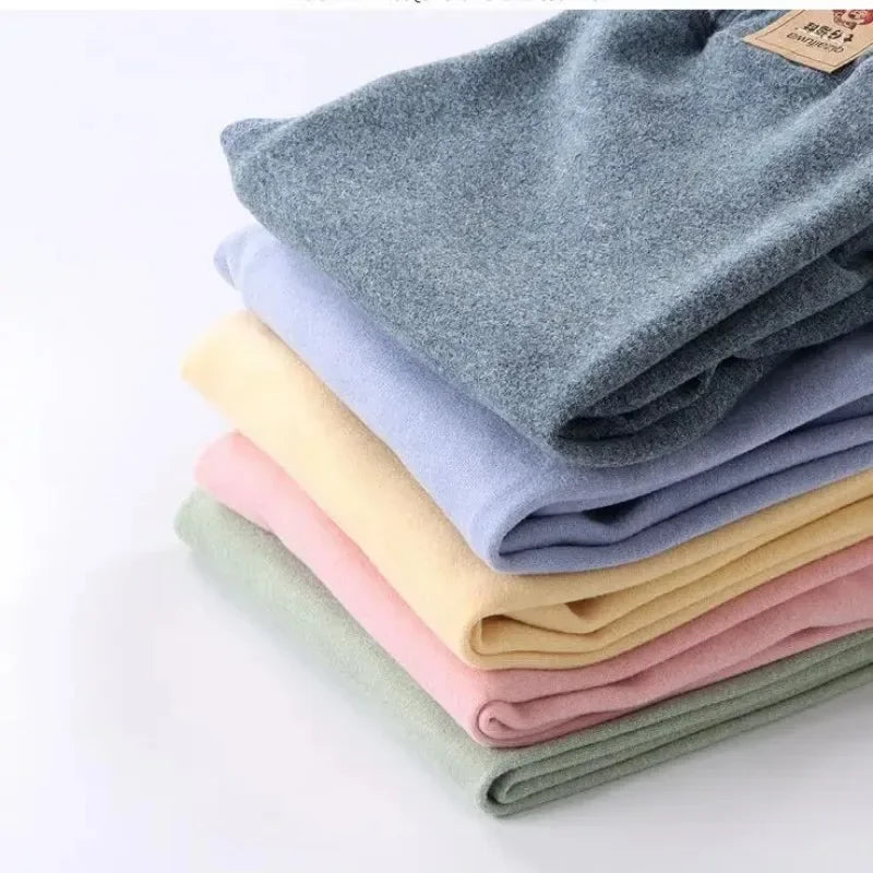 Big Size Children's Fleece Warm Render Pants For Boys Girls Winter Velvet Leggings Kids Baby Base Pants Thickened Long Johns - TiniLoom