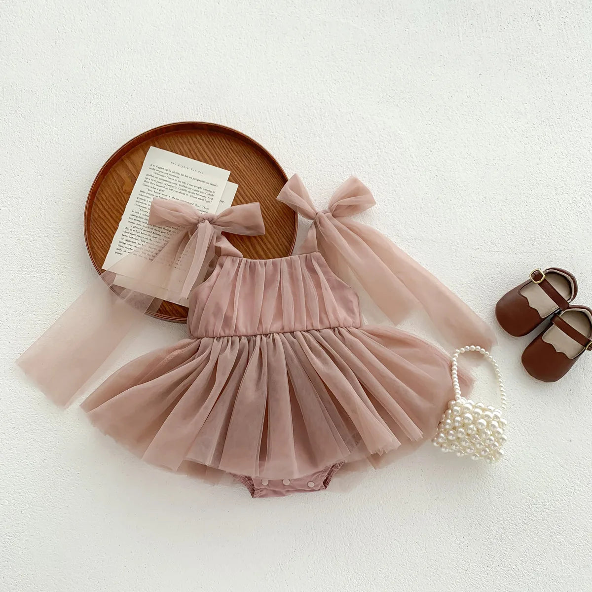 Summer Baby Romper Set Lace Polka Dots Toddler Princess Dress  Infant Girls Bodysuit Baby Onesies 0-24 M - TiniLoom