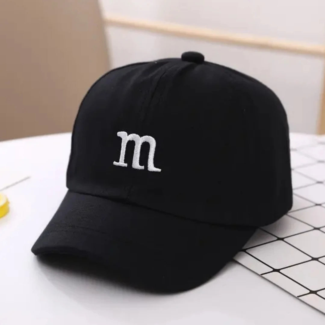 Girls Boy Adjustable Hat Children's Kid Baseball Cap Sunscreen Baby Hat Hip Hop M Letter Embroidered Kids Caps 1-6-8-12-15 Years - TiniLoom