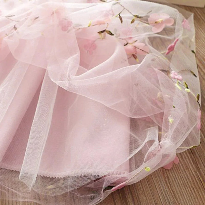 Summer New Floral Baby Girl Princess Dress, Wedding Party Children'S Clothing - TiniLoom