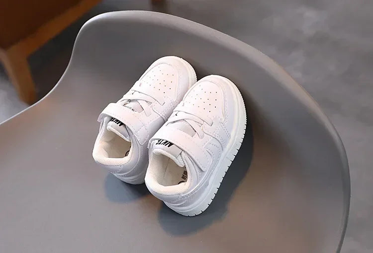 2025 New Toddler Baby Kids Fashion Design Walking Shoes Sneakers White Non-slip Casual Shoes Boys Breathable Outdoor Board Shoes - TiniLoom