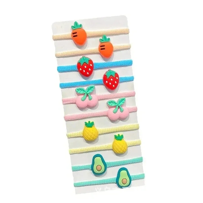 20-40 Pieces/Set Rubber Band for Children Cartoon Hair Band New Sweet Hair Rope Hair Accessories - TiniLoom