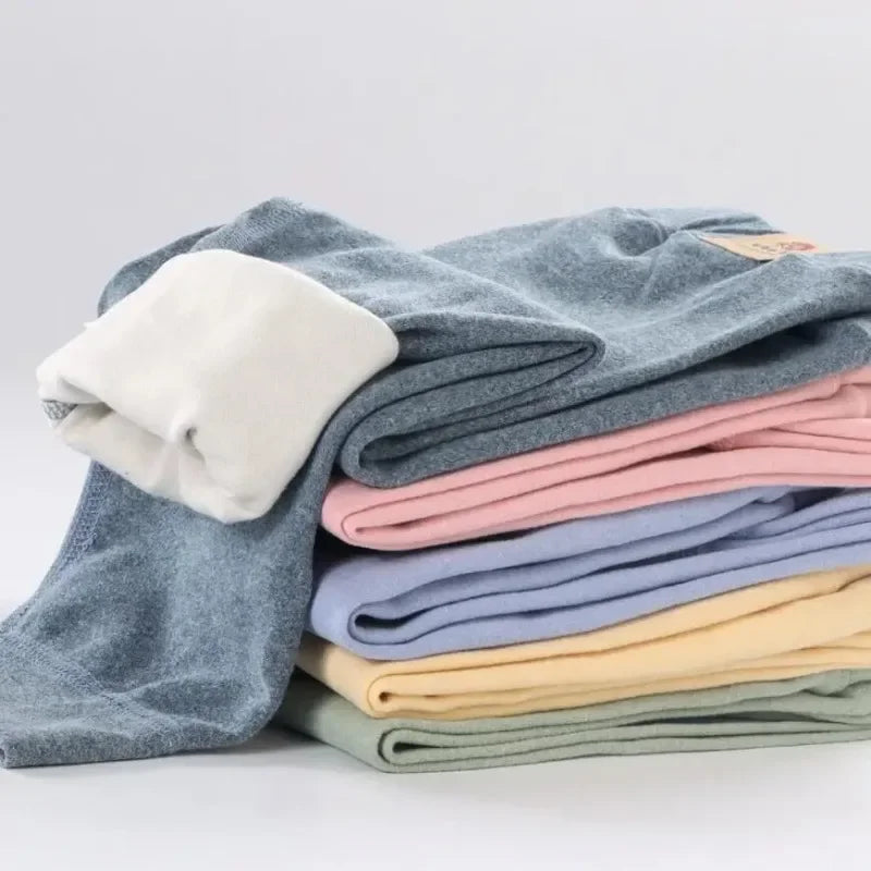 Big Size Children's Fleece Warm Render Pants For Boys Girls Winter Velvet Leggings Kids Baby Base Pants Thickened Long Johns - TiniLoom