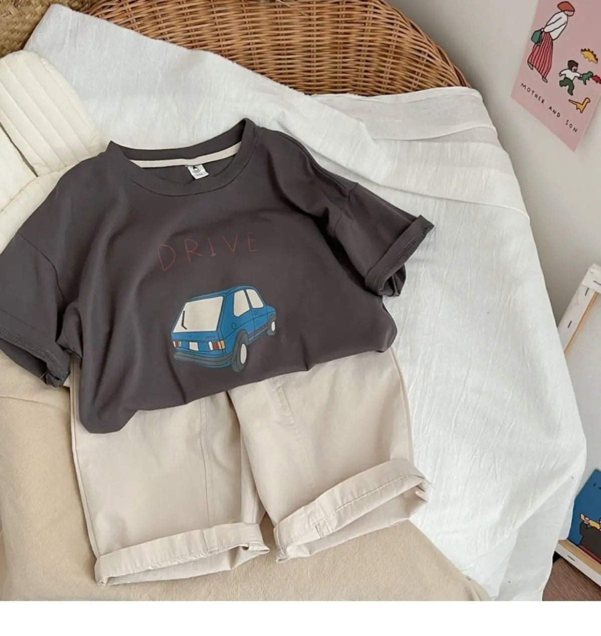 Cotton Half Sleeve T-shirt Boys Child 2025 Summer Baby Unisex Costume Sports Casual Tees Girls Cartoon Car Trendy Pullover Shirt - TiniLoom