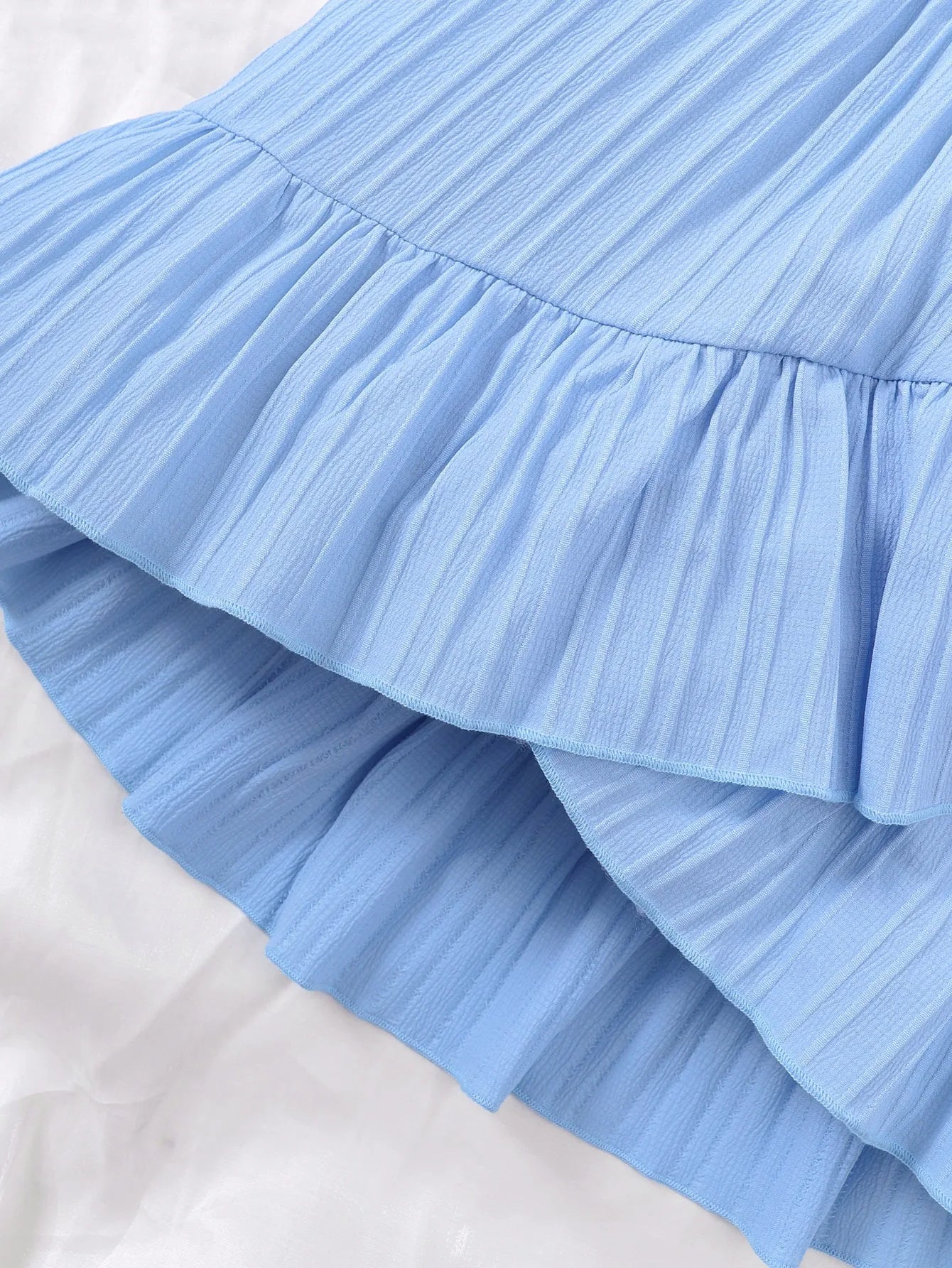 Kid Girls Summer Princess Clothing Set Flutter Sleeve Plain Color Tops+Short Skirt Sweet Style Party Wear For Child 8-12 Years - TiniLoom