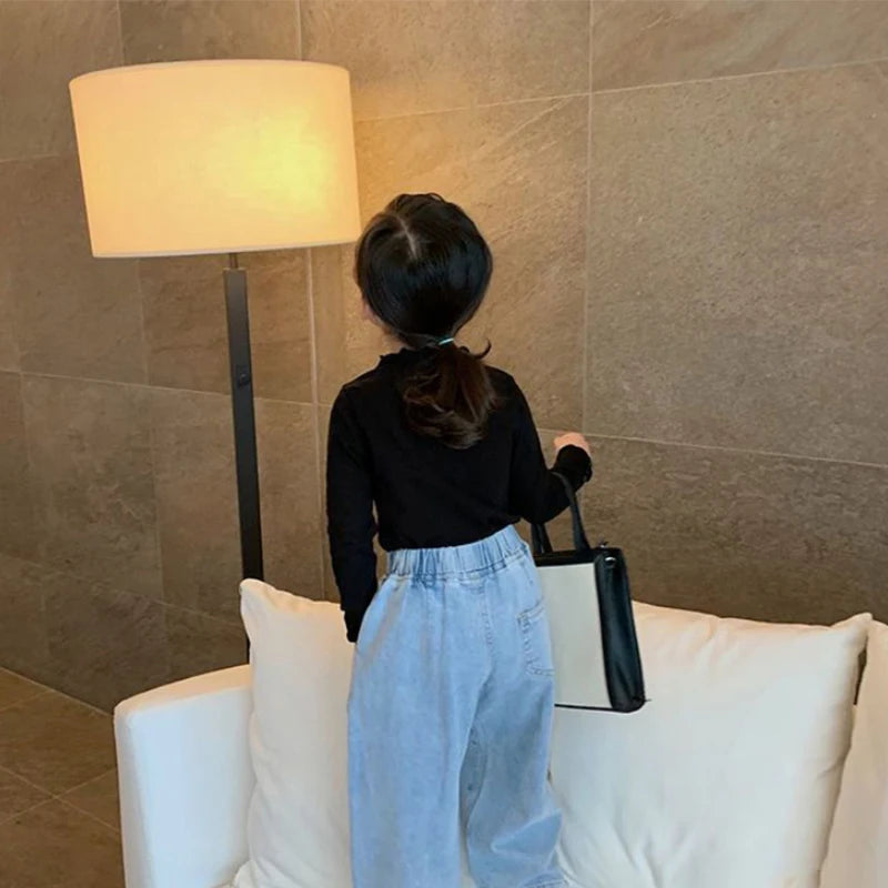Baby Girls T-shirts Long-sleeve T-shirt for 1-6 Years Old Delicate Cotton Soft Spring Autumn Infants Toddlers - TiniLoom