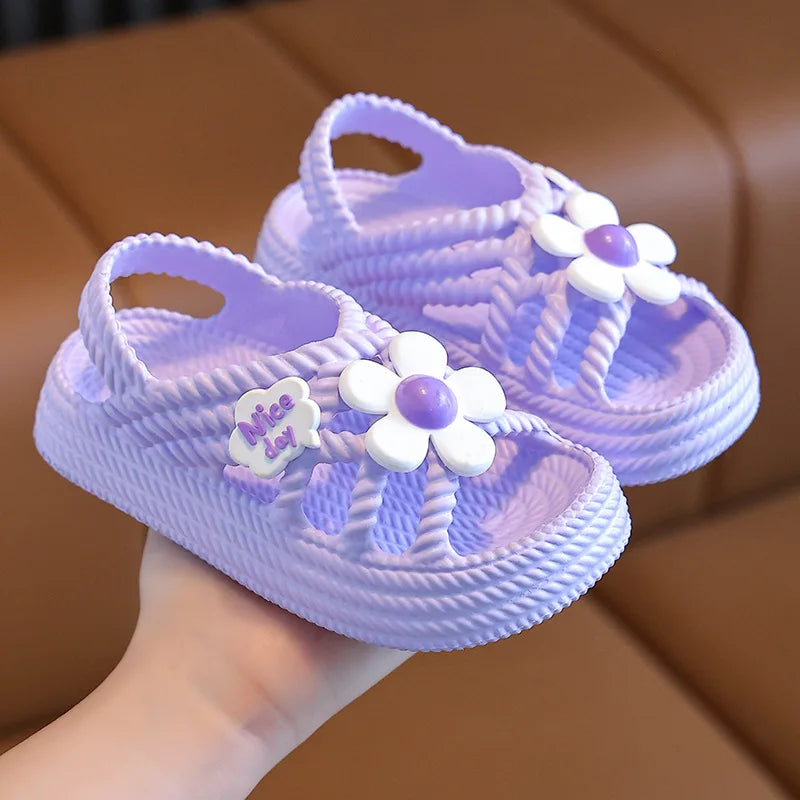 2025 New Children's Slippers Summer Girls and Boys Bathroom Home Anti slip Beach Shoes Soft Soled Baby Sandals - TiniLoom