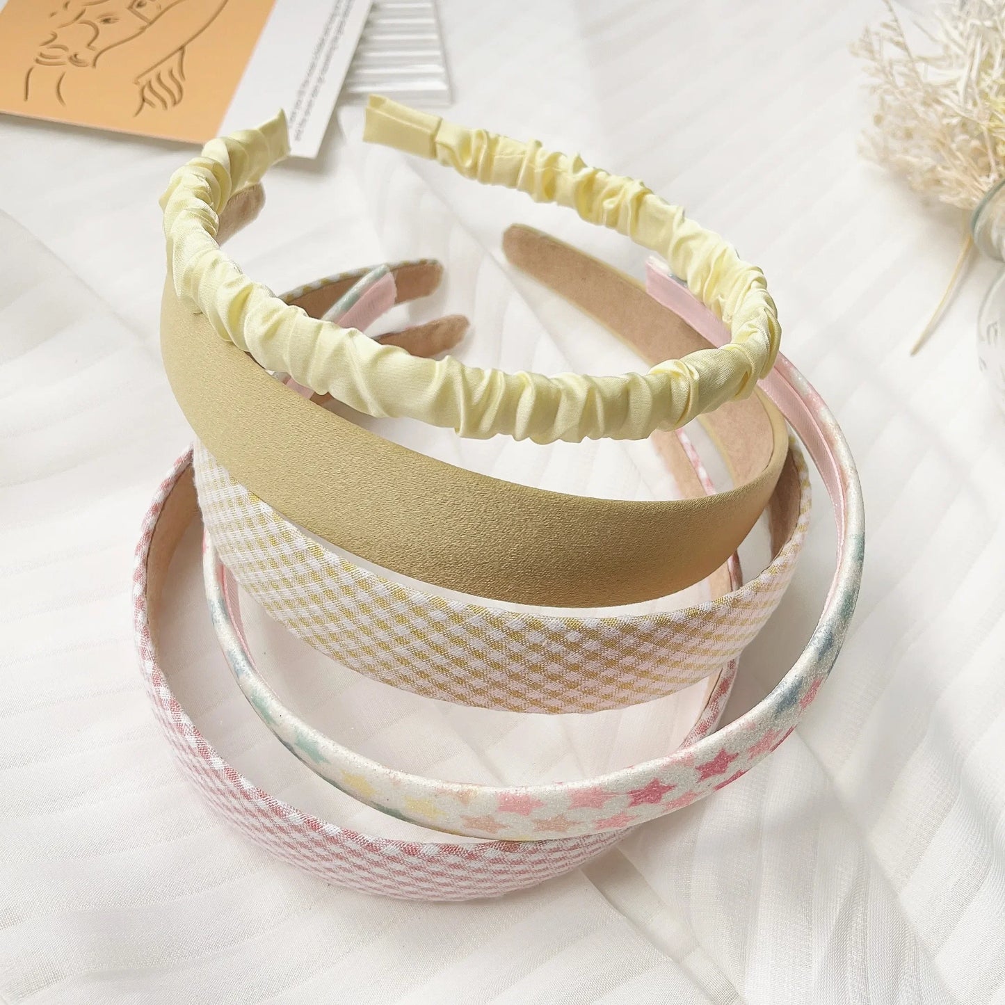 3Pcs/Set Women Girls Cloth Hair Bands Flower Pearl Headband Hairband Hair Hoop Female Fashion Hair Accessories Headwear Gifts