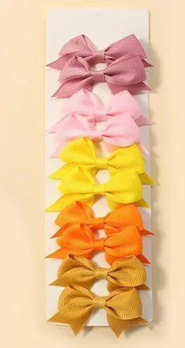 10Pcs Cute Bows Baby Hair Clips Candy Color Girls Princess Hairpins Barrettes Kids Hair Accessories - TiniLoom