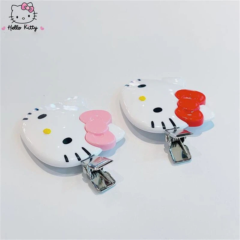 Kawaii Sanrio Hello Kitty Hairpin Girls Ornaments Anime Accessories Cartoon Headrope Scrunchies Hair Circle Headdress Hair Gifts - TiniLoom