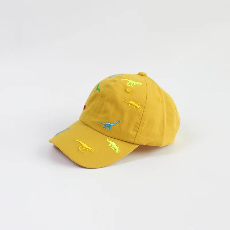 Cartoon Dinosaur Embroidery Baby Cap Summer Kids Baseball Cap Outdoor Adjustable Infant Boy Girls Sun Hats - TiniLoom