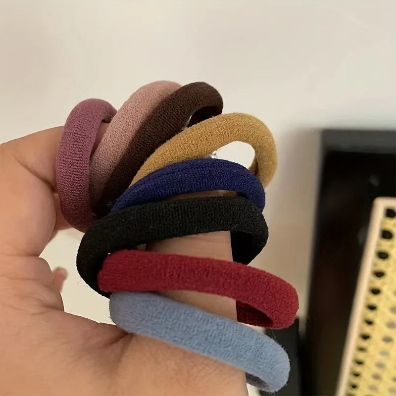 50PCS/Set New Women Girls Candy Colors Nylon Basic Scrunchie Hair Tie Ponytail Hold Hair Rubber Bands Fashion Hair Accessories - TiniLoom