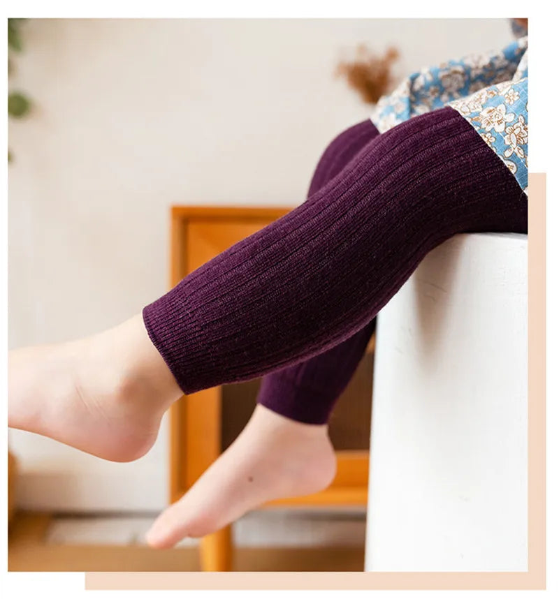 Spring Autumn Baby Boys Girls Pants Newborn Girl Leggings Tights Cotton Stretch Kids Children Knitting Trousers For 0 to 6Years - TiniLoom