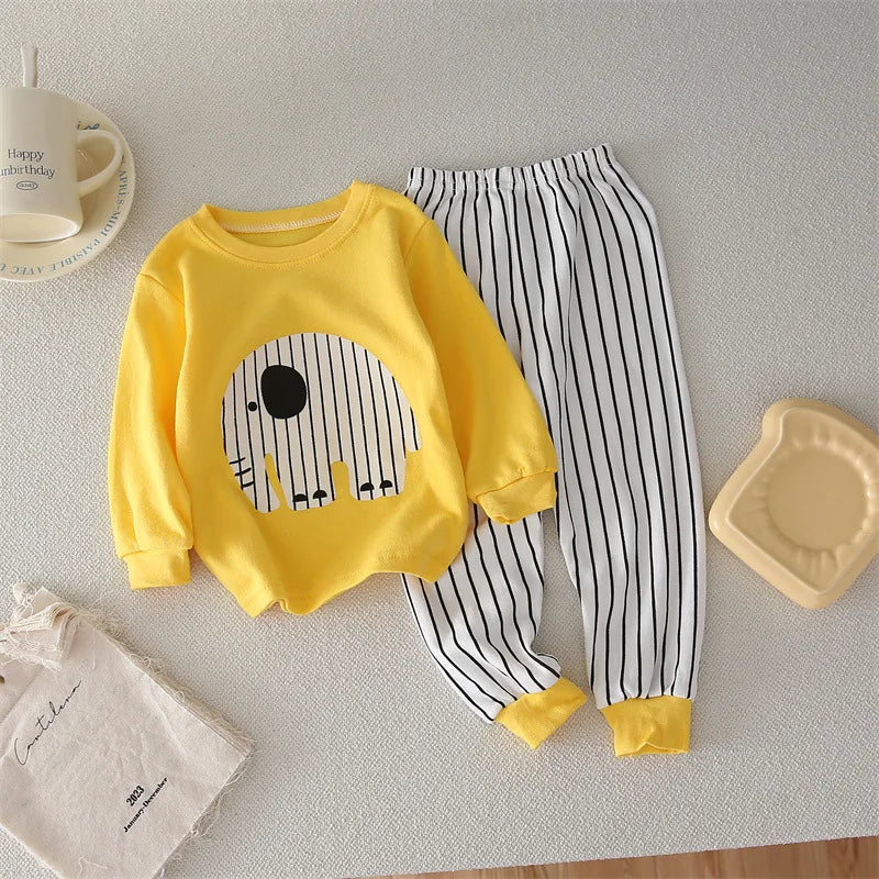 Kids Clothes Children Sets Children's Clothing Boys Girls CottonAutumn winter Clothing Pants Sleepwear Underwear Christmas Gift - TiniLoom