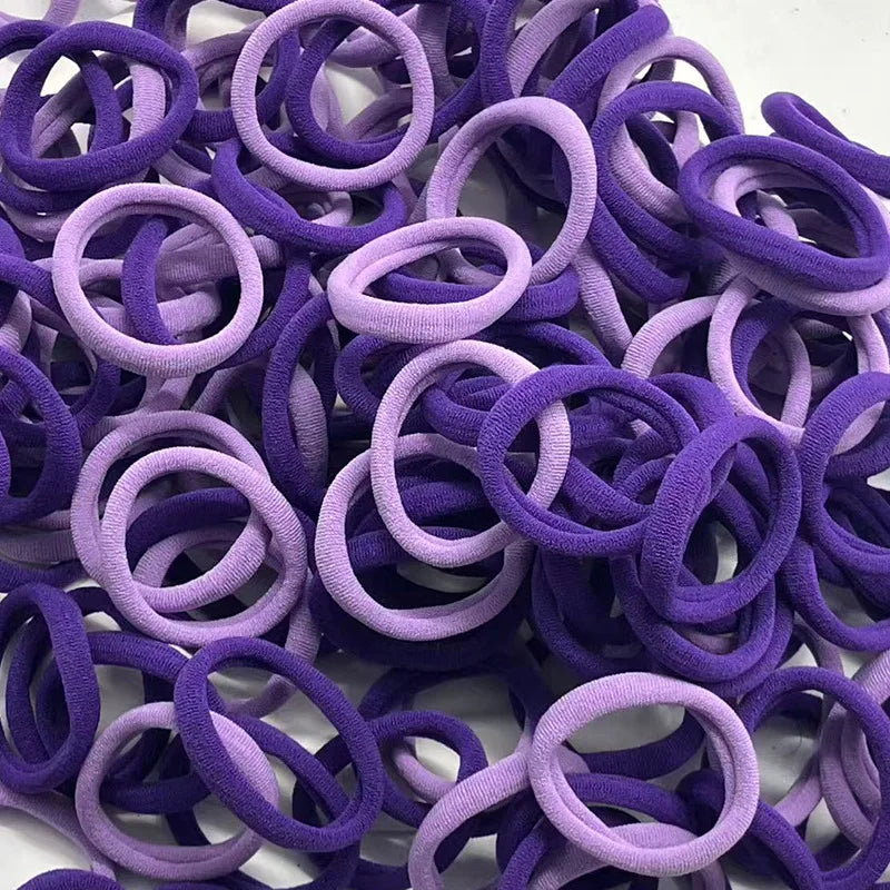 50PCS/Set New Women Girls Candy Colors Nylon Basic Scrunchie Hair Tie Ponytail Hold Hair Rubber Bands Fashion Hair Accessories - TiniLoom