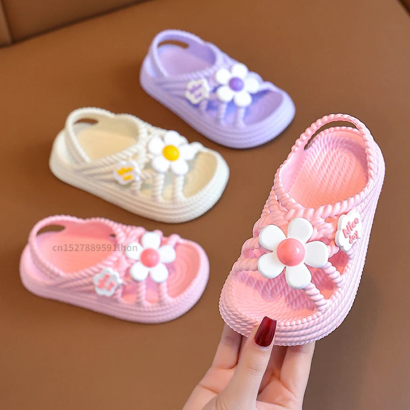 2025 New Children's Slippers Summer Girls and Boys Bathroom Home Anti slip Beach Shoes Soft Soled Baby Sandals - TiniLoom